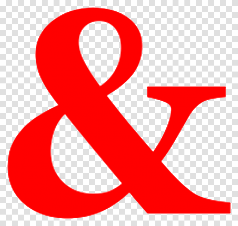 Download Hd Ampersand Red Ampersand, Alphabet, Text, Symbol Transparent Png