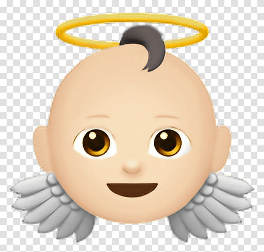 Download Hd Angel Emoji Iphone Baby Angel Emoji, Toy Transparent Png