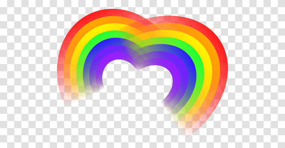 Download Hd Animated Rainbow Clipart Rainbow Heart Vector Rainbow Hearts, Graphics, Light, Purple Transparent Png