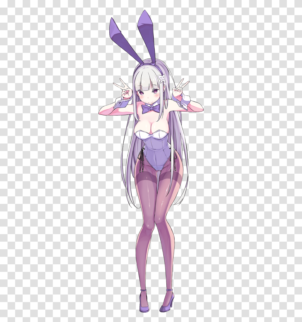 Download Hd Anime Bunny Girl Angel Hot Anime Bunny Girl, Comics, Book, Manga, Clothing Transparent Png