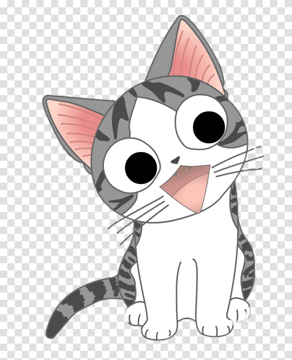 Download Hd Anime Cat Manga Cute Cute Anime Cat Transparent Png