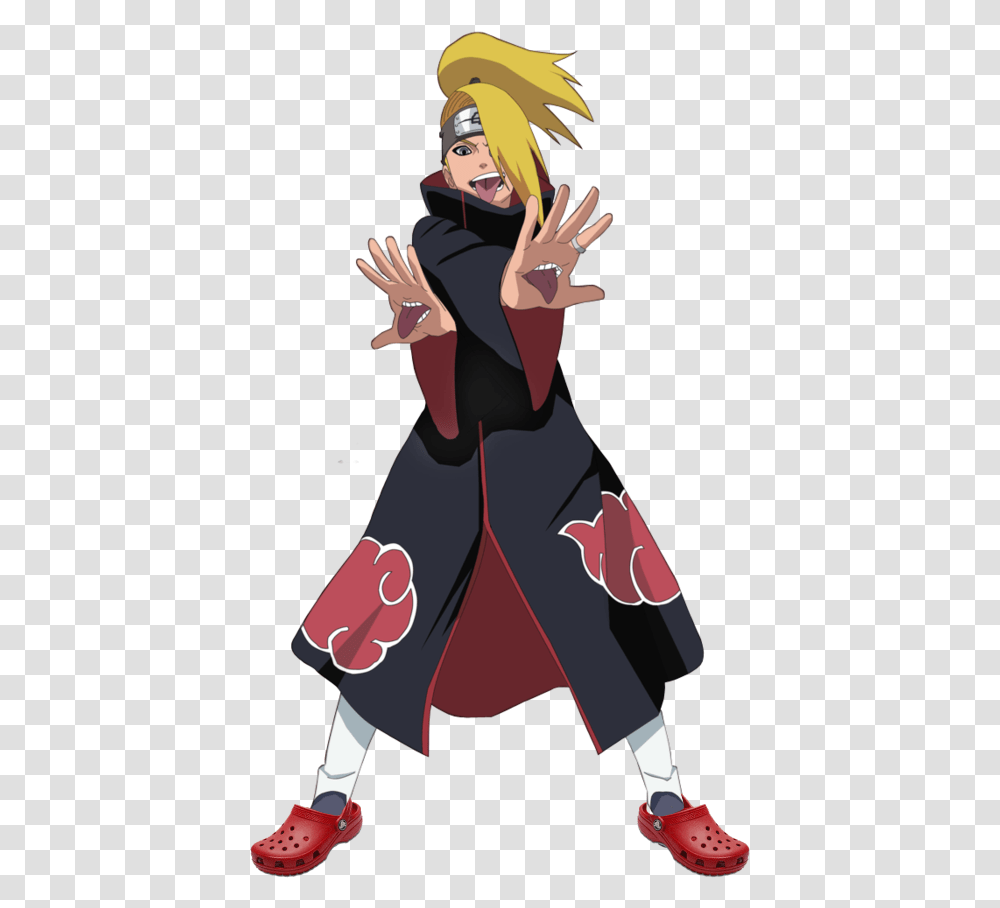 Download Hd Anime Characters With Crocs Dms Open Deidara Deidara, Performer, Person, Dance Pose, Leisure Activities Transparent Png