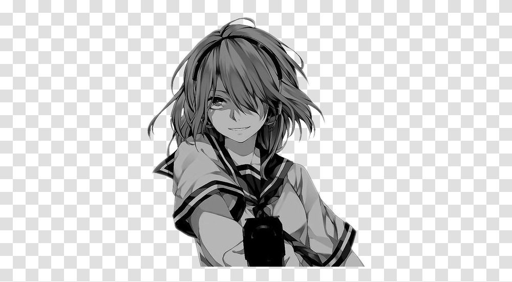 Download Hd Anime Girl Yandere, Manga, Comics, Book, Person Transparent Png