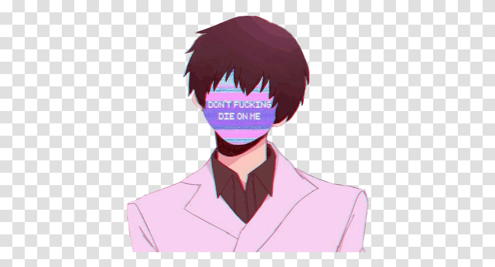 Download Hd Anime Manga Boy Aestetic Glitch Kawaii Aesthetic Anime Boy Hd, Person, Clothing, Face, Art Transparent Png
