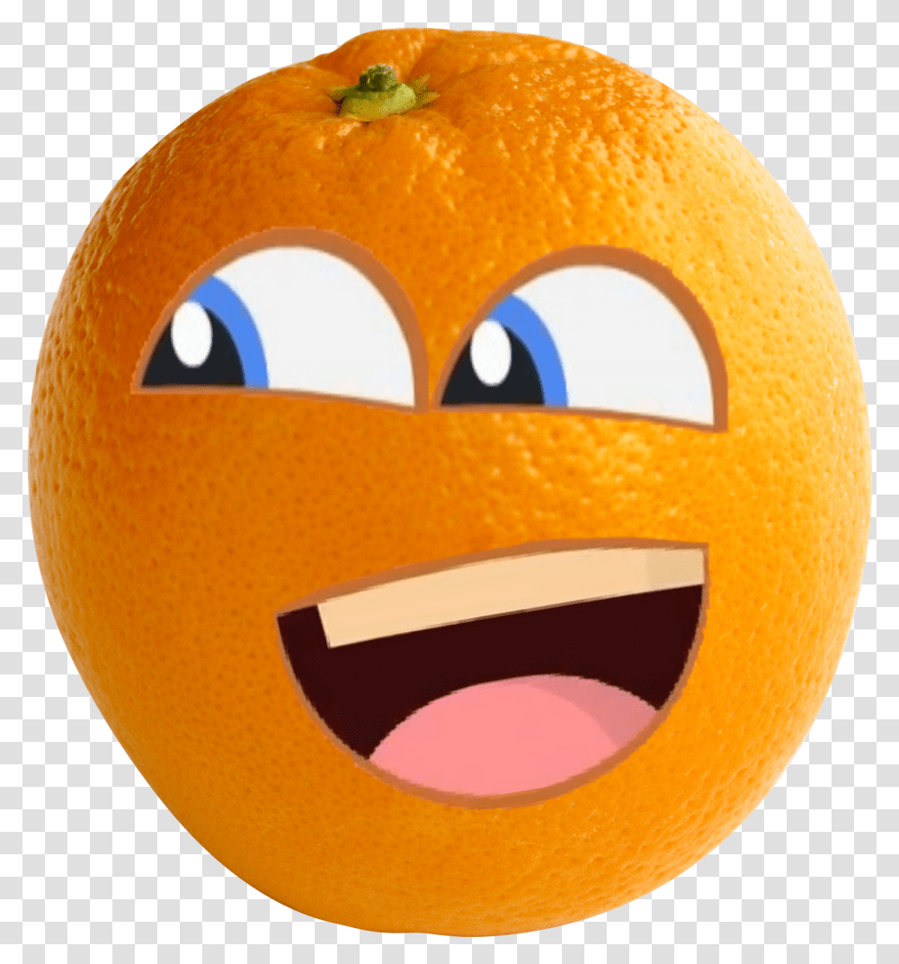 Download Hd Annoying Orange Smile Annoying Orange, Citrus Fruit, Plant, Food, Peel Transparent Png