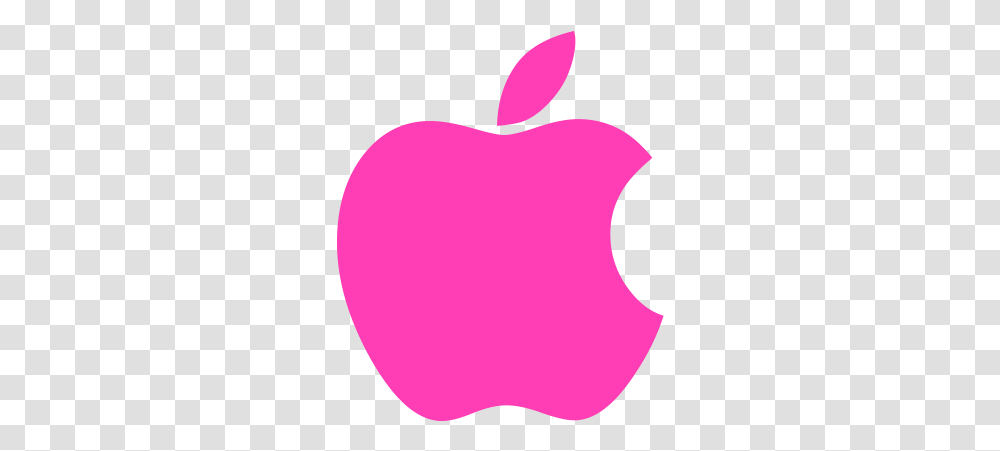 Download Hd Apple Icon Logo Pink Apple Logo, Balloon, Heart, Plant, Fruit Transparent Png