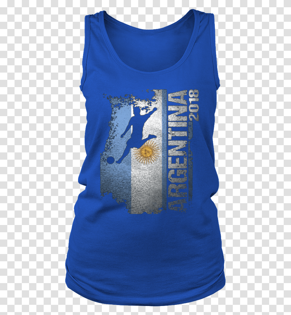 Download Hd Argentina Flag 2018 Football Cup T Shirt Active Tank, Clothing, Apparel, Sleeve, T-Shirt Transparent Png