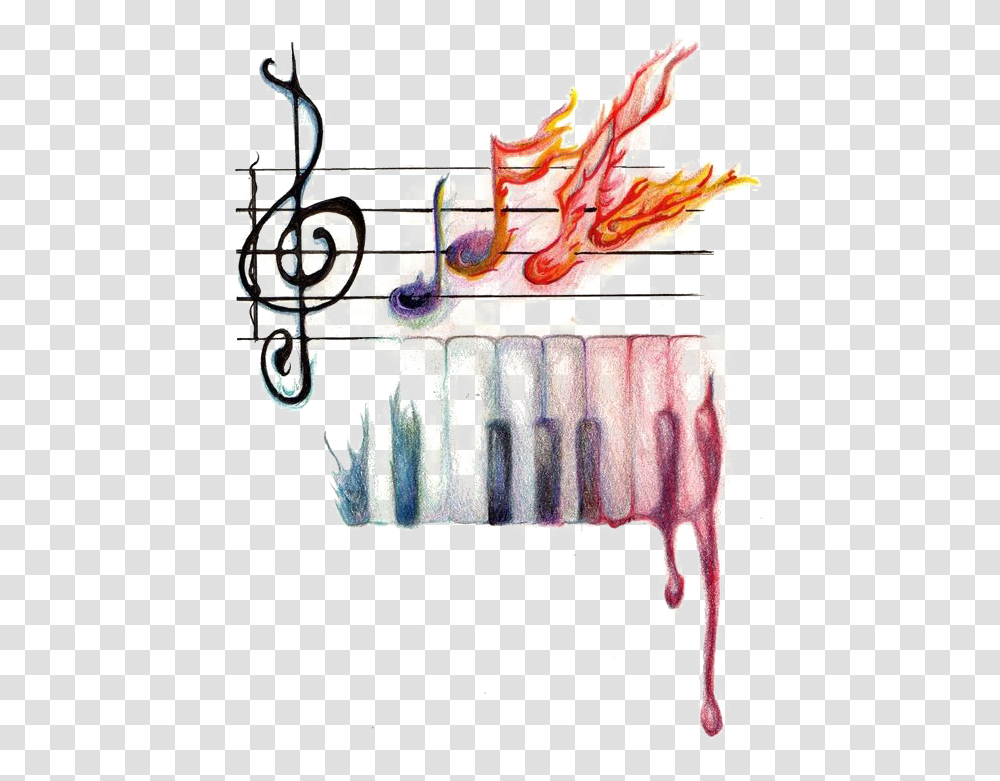 Download Hd Art Music Drawing Musical Note Sheet Notas Musical Drawing, Text, Plot, Diagram, Number Transparent Png