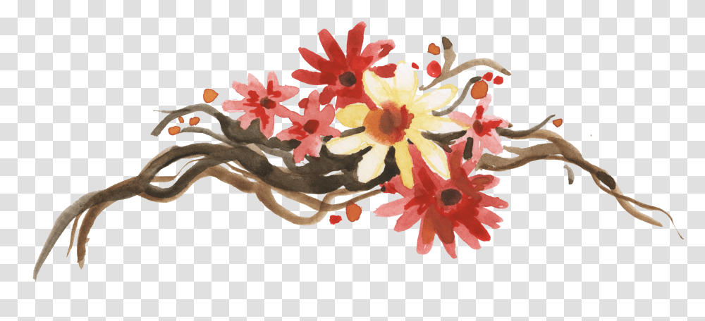 Download Hd Arts Watercolour Flowers Autumn Watercolor Fall Water Color Flowers Transparent Png