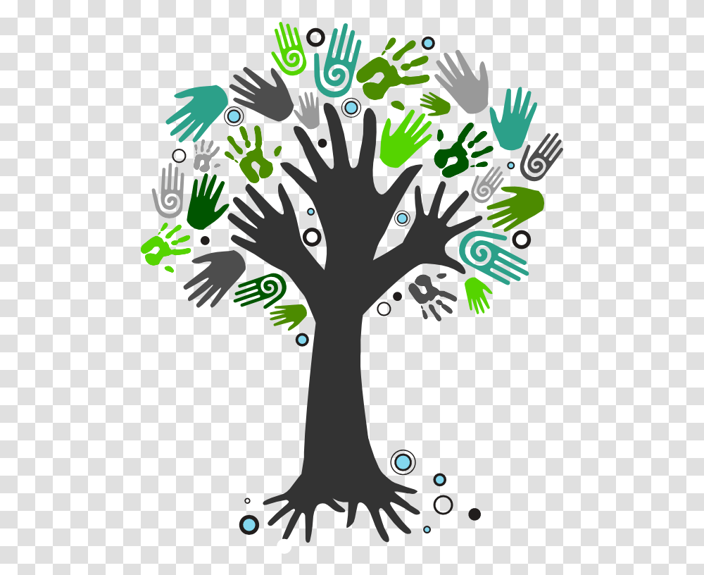 Download Hd As A Community We Still Face Unemployment Rates Helping Hand Tree, Graphics, Art, Poster, Advertisement Transparent Png