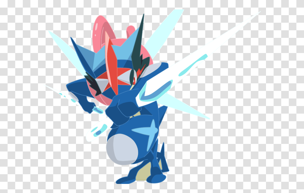 Download Hd Ash Greninja Background Pokemon Ash Greninja, Graphics, Art, Symbol, Star Symbol Transparent Png