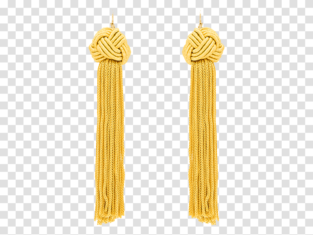 Download Hd Astrid Gold Tassel Earrings Solid, Rope, Knot, Scarf, Clothing Transparent Png