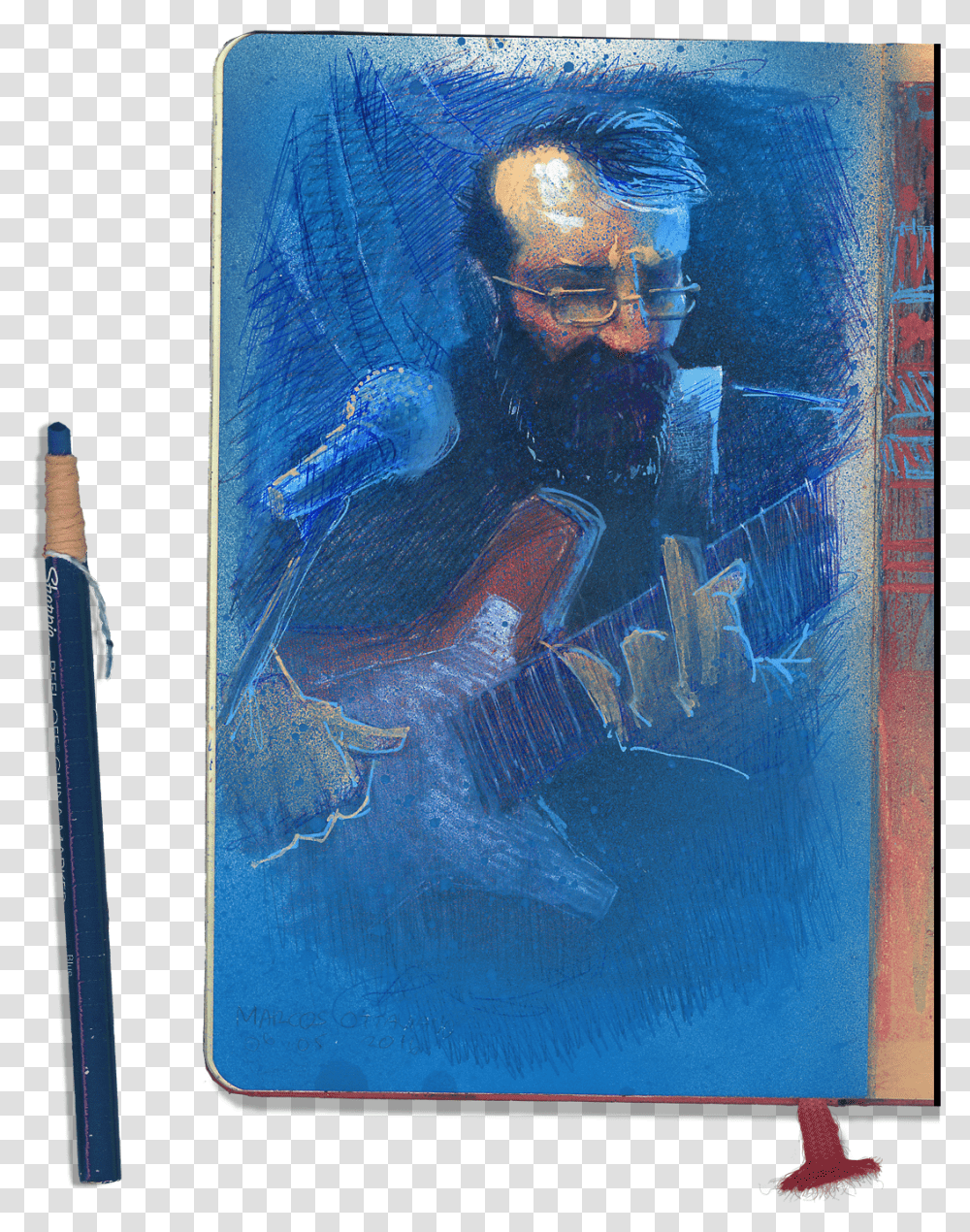 Download Hd Autodesk Sketchbook Pro Painting, Person, Water, Leisure Activities, Musician Transparent Png