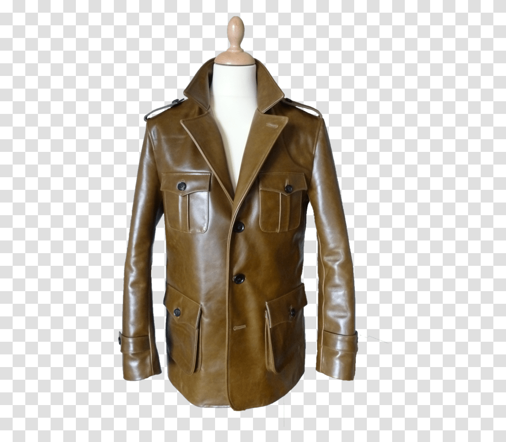 Download Hd Available Leather & Linings Leather Jacket Leather Jacket, Clothing, Apparel, Coat, Overcoat Transparent Png