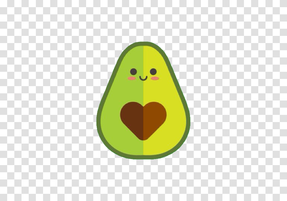 Download Hd Avocado Kawaii Background Cartoon Avocado, Plant, Vegetation, Green, Land Transparent Png