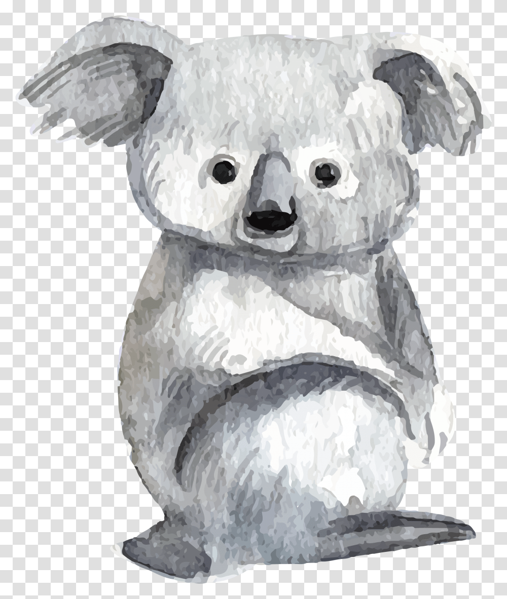 Download Hd Baby Koalas Lemur Bear Watercolor Painting Koala Watercolour, Toy, Snowman, Winter, Outdoors Transparent Png