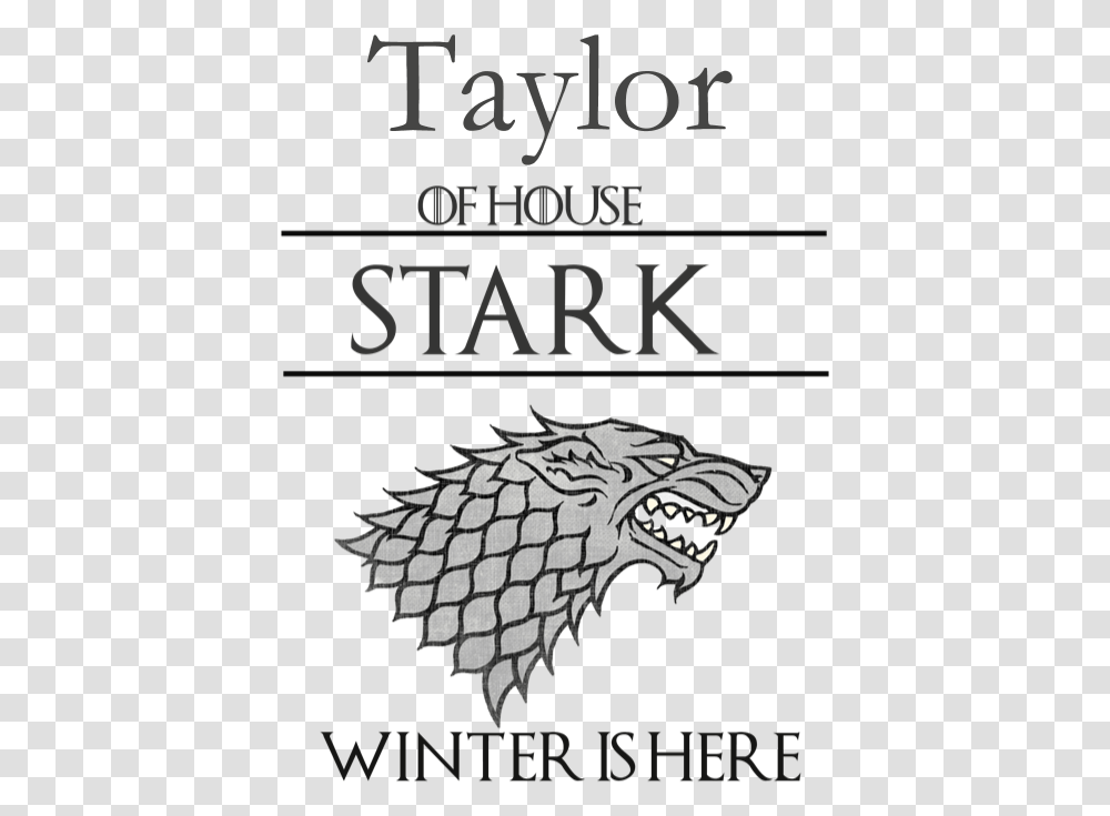 Download Hd Back Design House Stark Logo Game Of Thrones Stark Logo, Poster, Advertisement, Symbol, Trademark Transparent Png