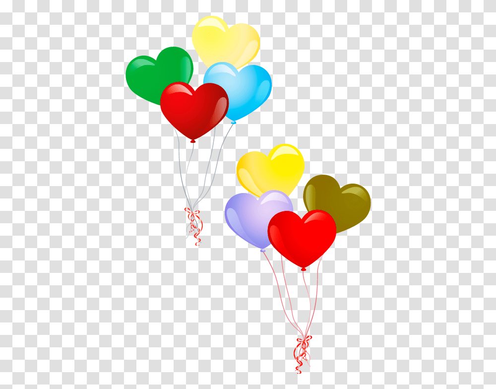 Download Hd Ballons Tube Heart Balloons Transparent Png