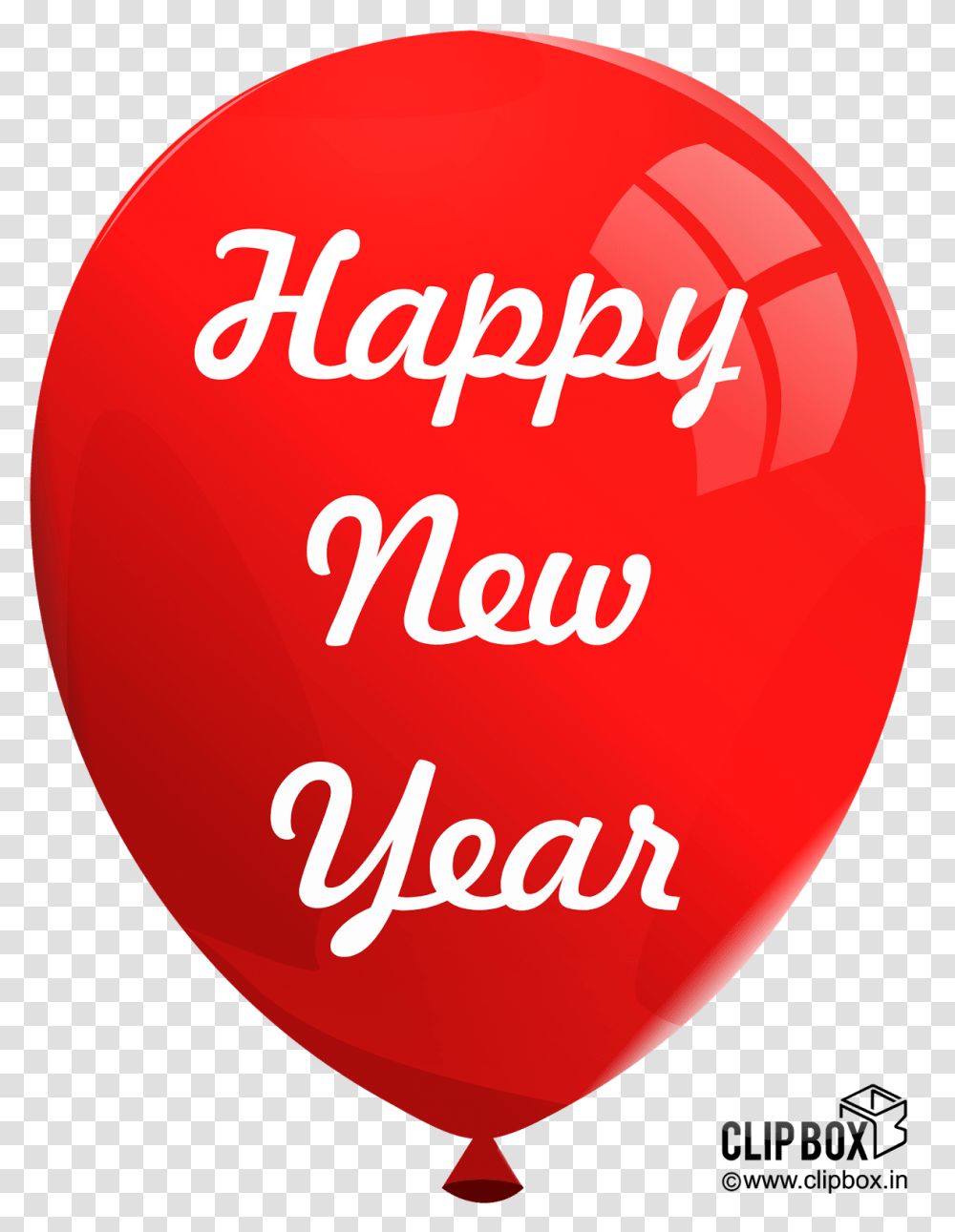 Download Hd Balloon Red With Happy New Happy New Year Balloon, Logo, Symbol, Trademark, Text Transparent Png