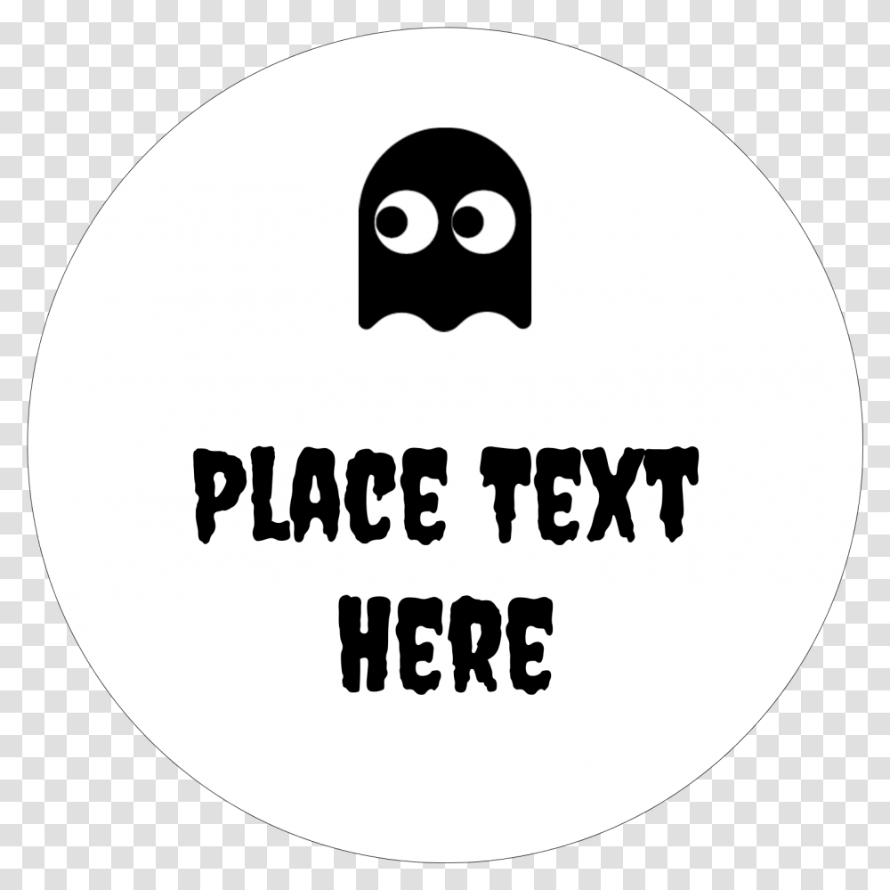 Download Hd Banner Stock Halloween Pac Man Circle, Label, Text, Sticker, Hand Transparent Png