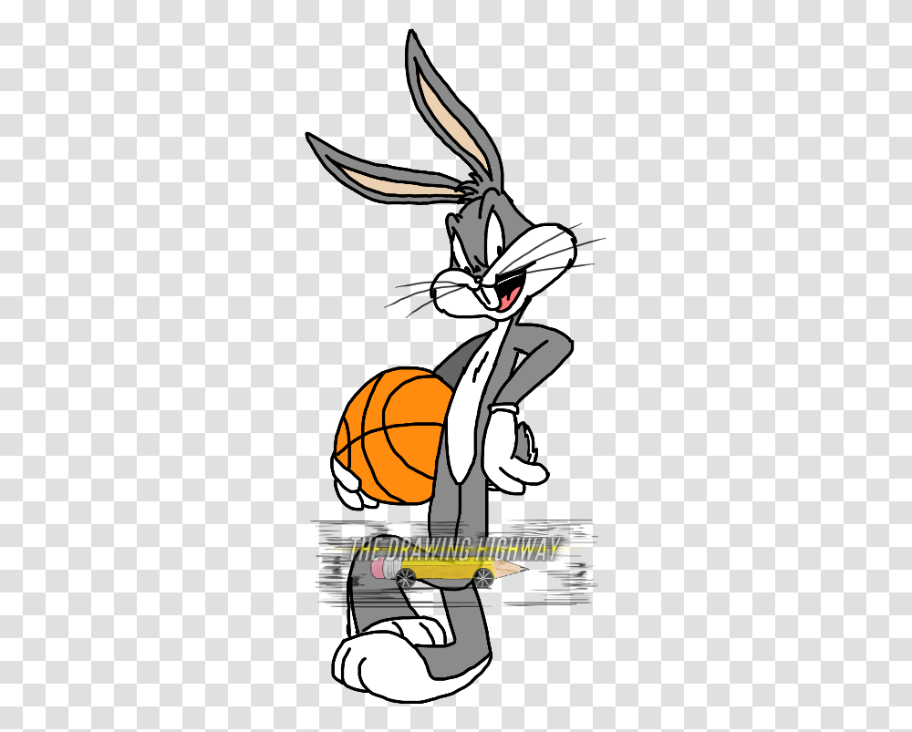Download Hd Basketball Clipart Bugs Bunny Bugs Bunny Bugs Bunny Basket, Clothing, Bird, Graphics, Drawing Transparent Png