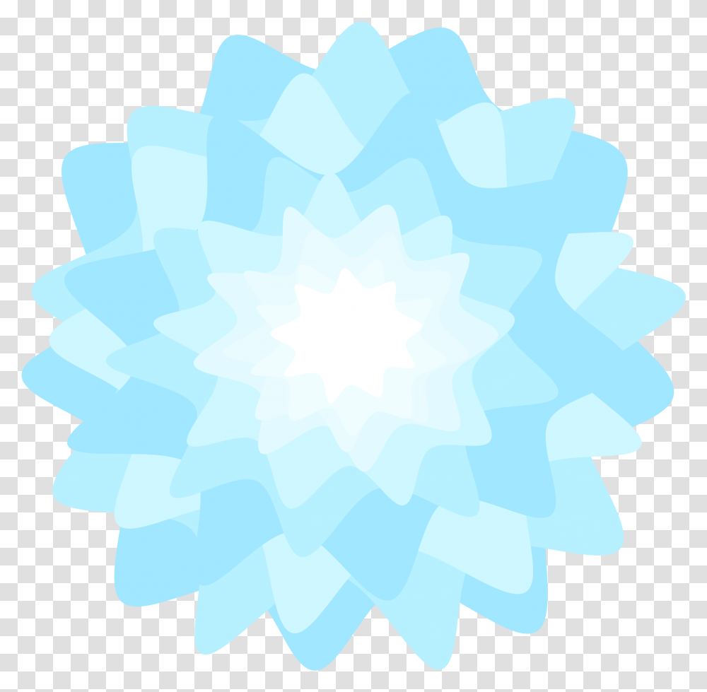 Download Hd Big Image Blue Flower Circle Blue Flowers In Circle, Snowflake, Crystal Transparent Png