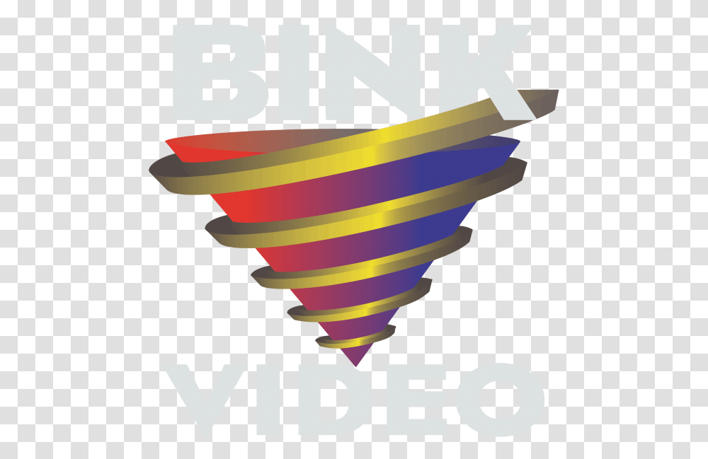 Download Hd Bink Video Logo Sega Bink Video Logo, Text, Spiral, Cone, Alphabet Transparent Png