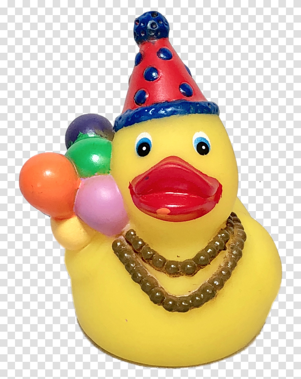 Download Hd Birthday Balloons Rubber Duck Bath Toy Rubber Duck, Clothing, Apparel, Snowman, Winter Transparent Png