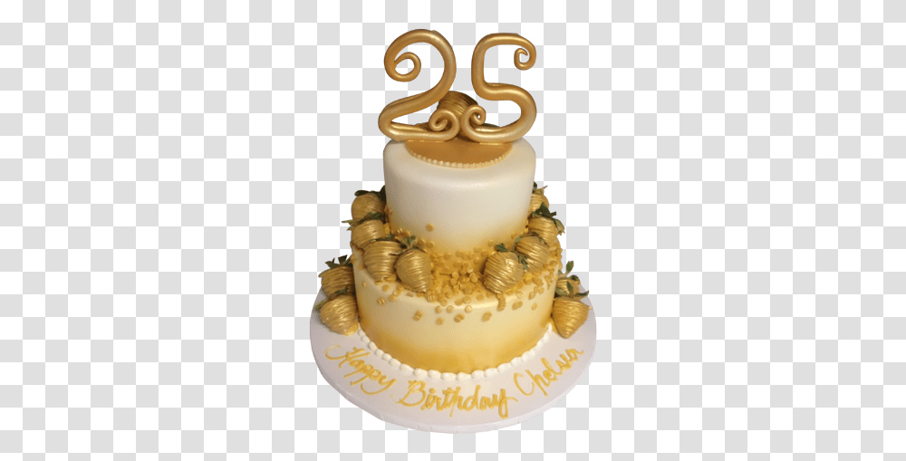 Download Hd Birthday Cakes Delivery In Gold Birthday Cake Gold Birthday Cake, Dessert, Food, Wedding Cake Transparent Png