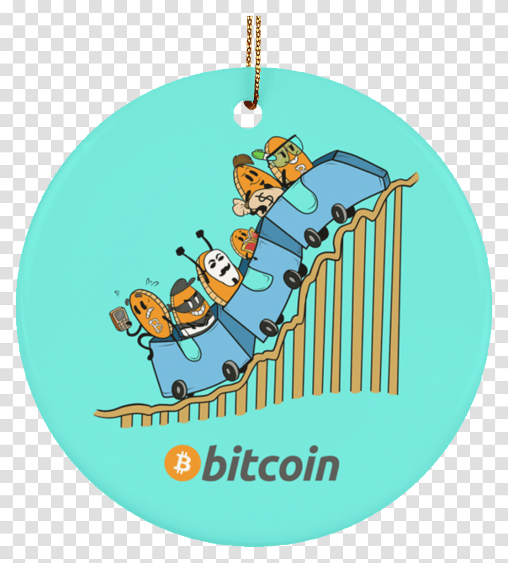 Download Hd Bitcoin Rollercoaster Christmas Tree Ornament Cartoon, Pendant Transparent Png
