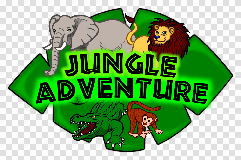 Download Hd Black And White Adventure Clipart Images Jungle Animals, Mammal, Wildlife, Elf, Elephant Transparent Png