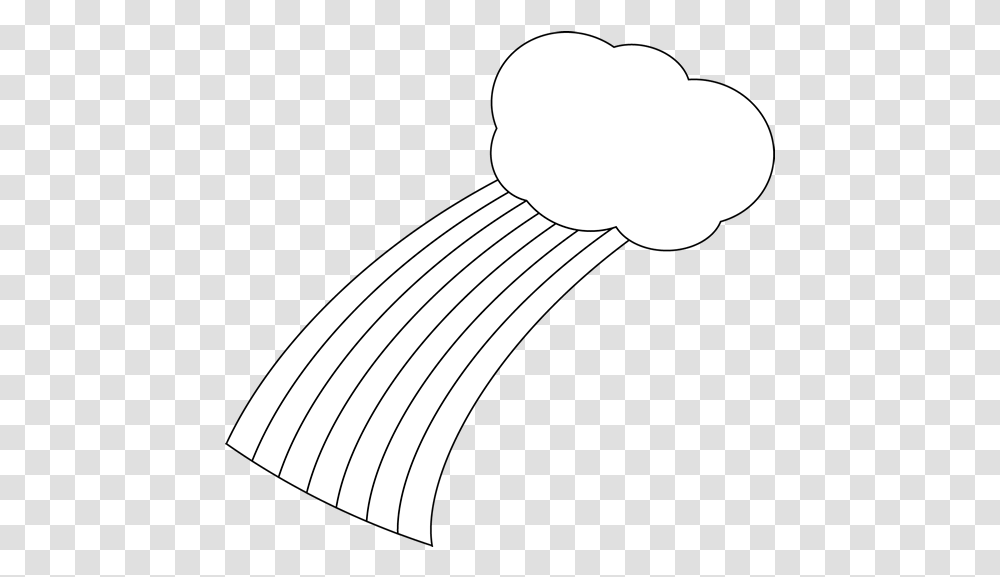 Download Hd Black And White Rainbow Cloud Clip Art Black And White Outline Rainbow And Cloud, Lamp, Silhouette, Pet, Animal Transparent Png