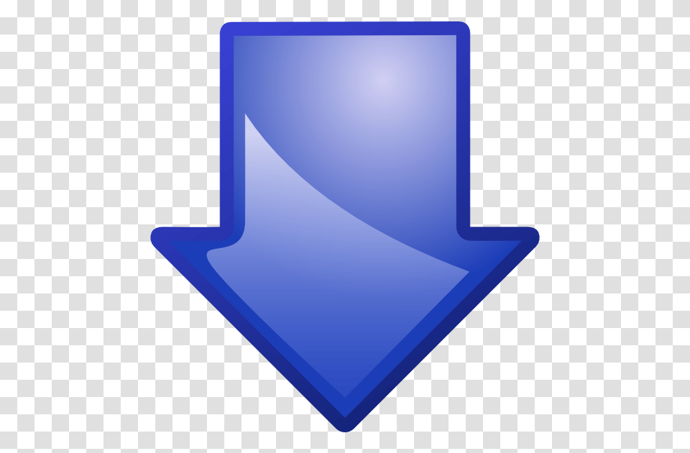 Download Hd Blue Arrow Pointing Down Image Blue Down Arrow Icon, Lighting, Monitor, Screen, Electronics Transparent Png