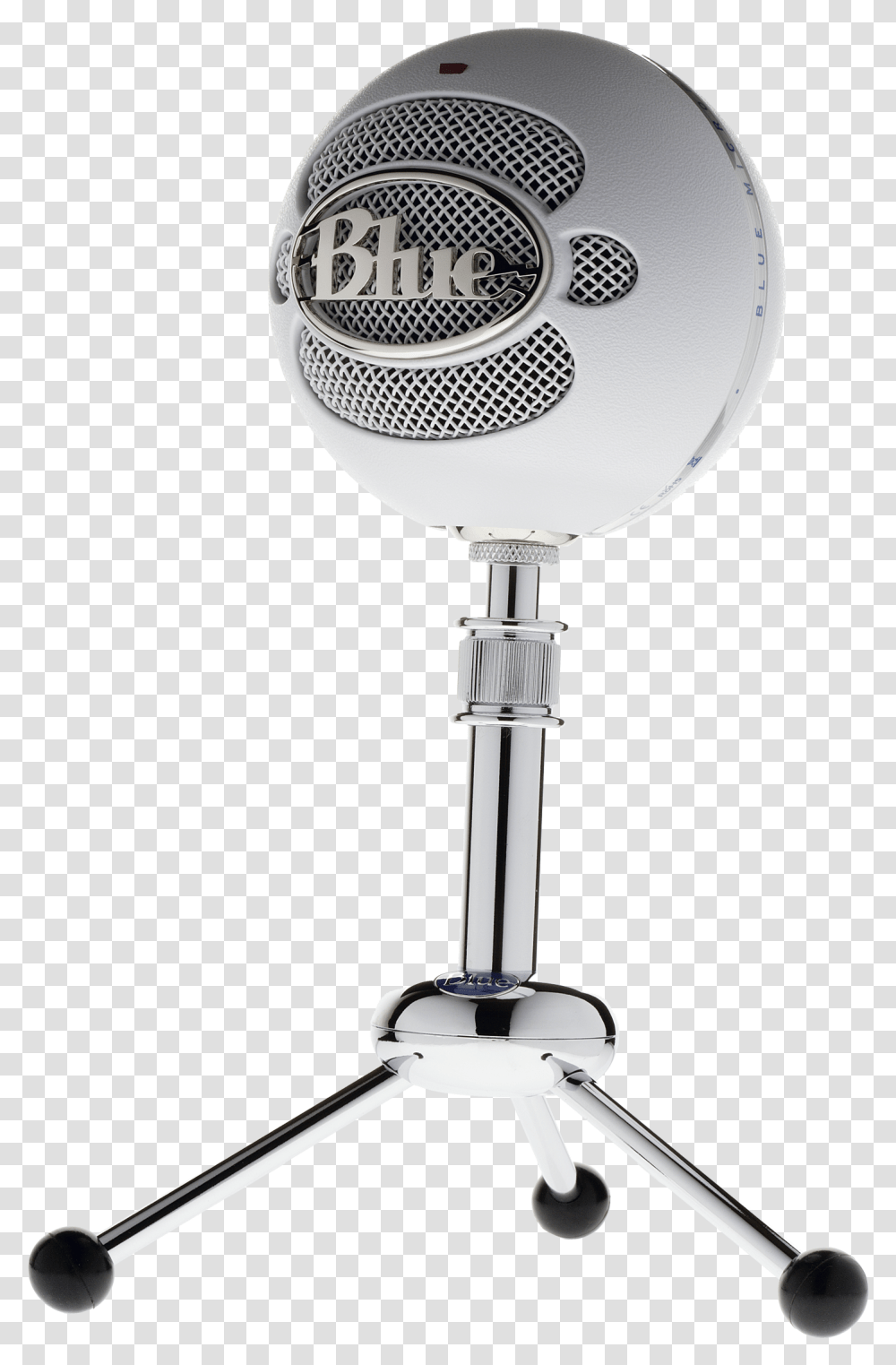Download Hd Blue Snowball Ice Blue Snowball Microphone, Lamp, Electrical Device Transparent Png