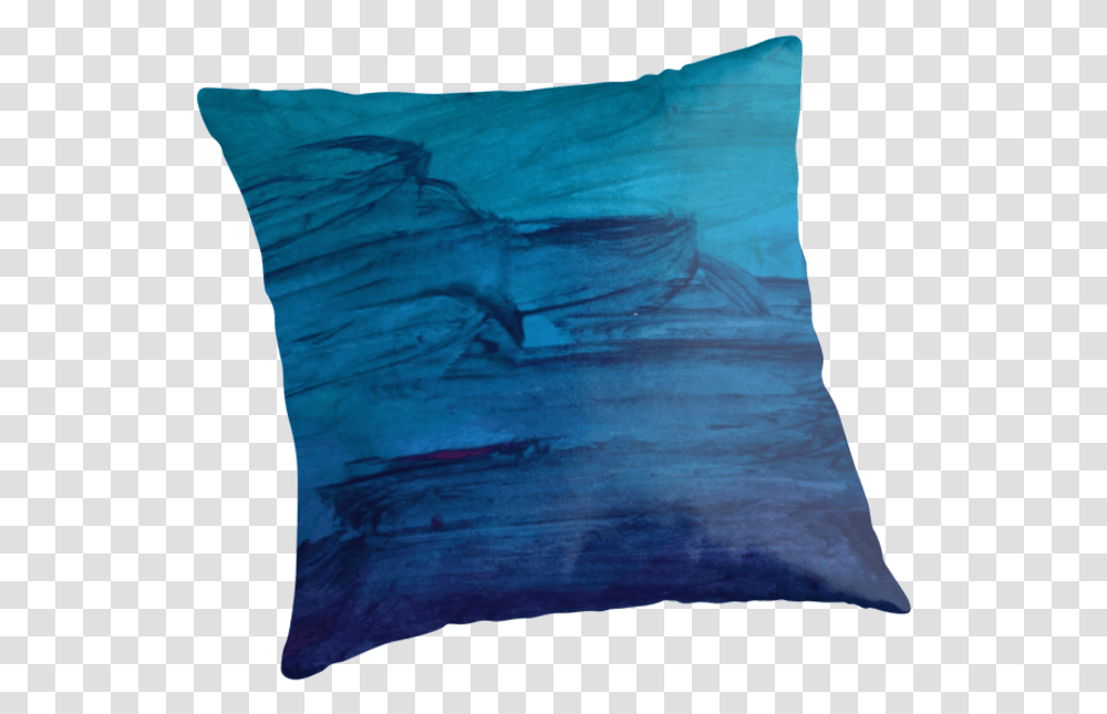 Download Hd Blue Watercolor Texture Cushion, Pillow, Painting, Art Transparent Png