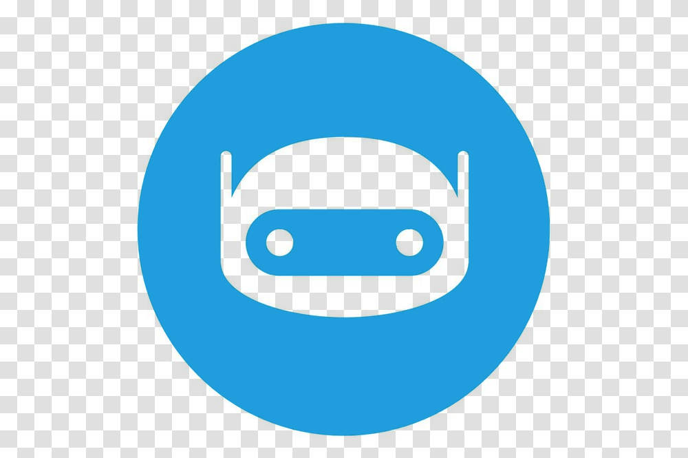 Download Hd Bots Instagram Logo Round Blue Flat Up Arrow Icon, Label, Text, Graphics, Art Transparent Png