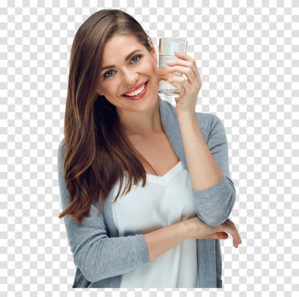 Download Hd Bottled Water Flushes Out Lady Drinking Water, Person, Face, Clothing, Female Transparent Png
