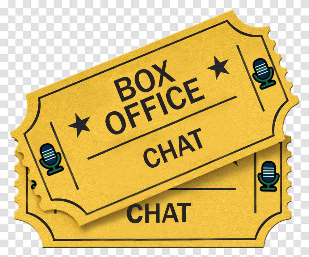 Download Hd Box Office Chat Logo Movie Ticket Movie Ticket, Text, Paper Transparent Png