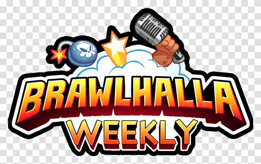 Download Hd Brawlhalla Weekly Logo Logo Game Brawlhalla, Electrical Device, Microphone, Leisure Activities, Karaoke Transparent Png