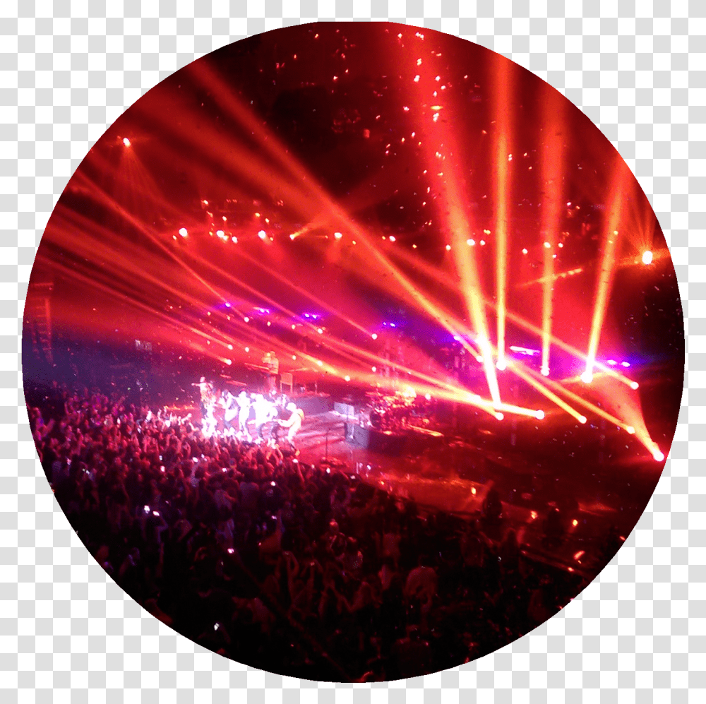 Download Hd Bruno Mars Circular Image Circle, Lighting, Laser, Crowd, Stage Transparent Png