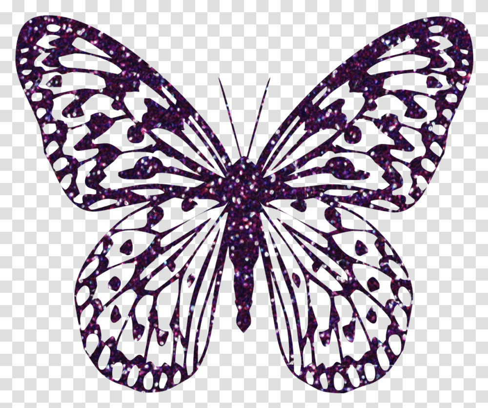 Download Hd Butterfly Clipart Zebra Butterfly, Purple, Light, Ornament, Chandelier Transparent Png