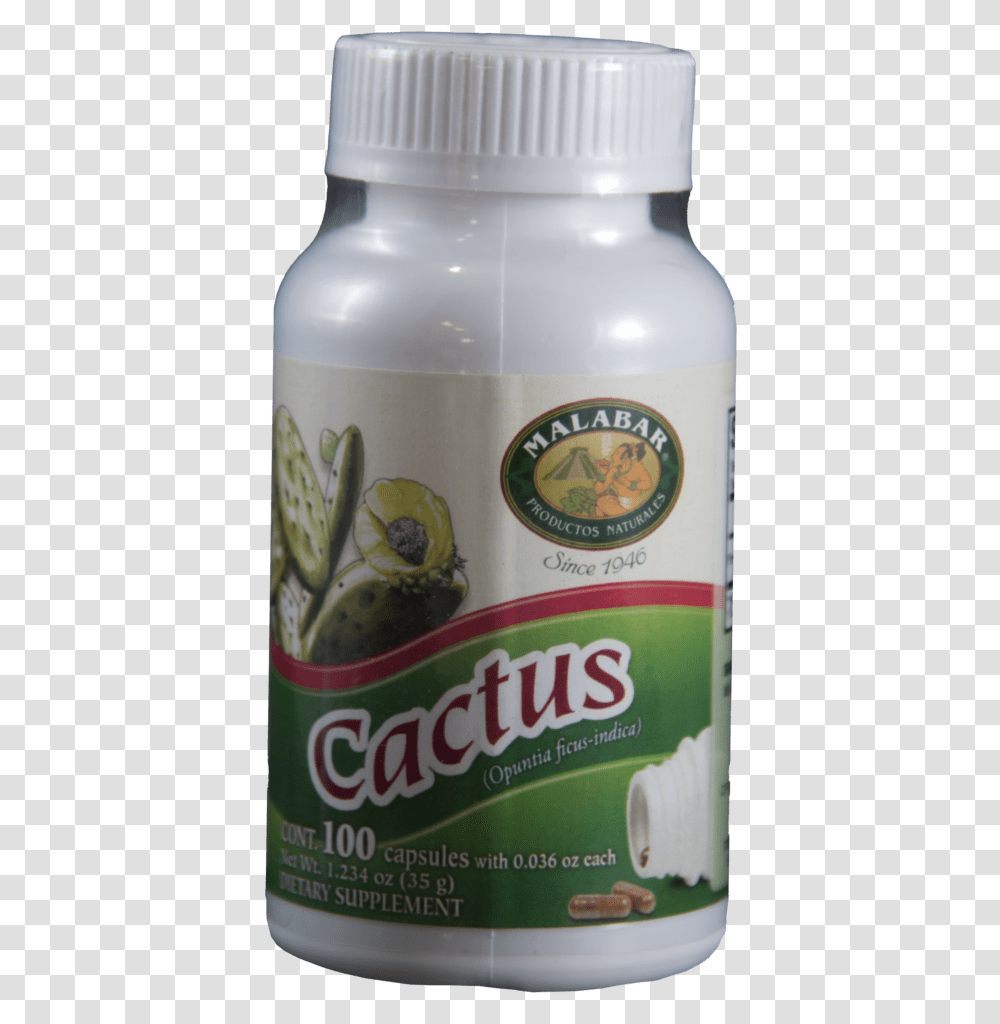 Download Hd Cactus Nopal Pills Broccoli, Bottle, Beer, Alcohol, Beverage Transparent Png