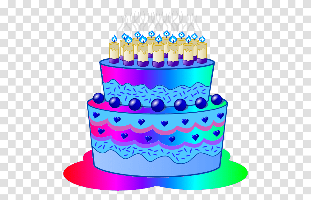 Download Hd Cake Clipart Birthday Cake Clip Art Blue, Dessert, Food Transparent Png