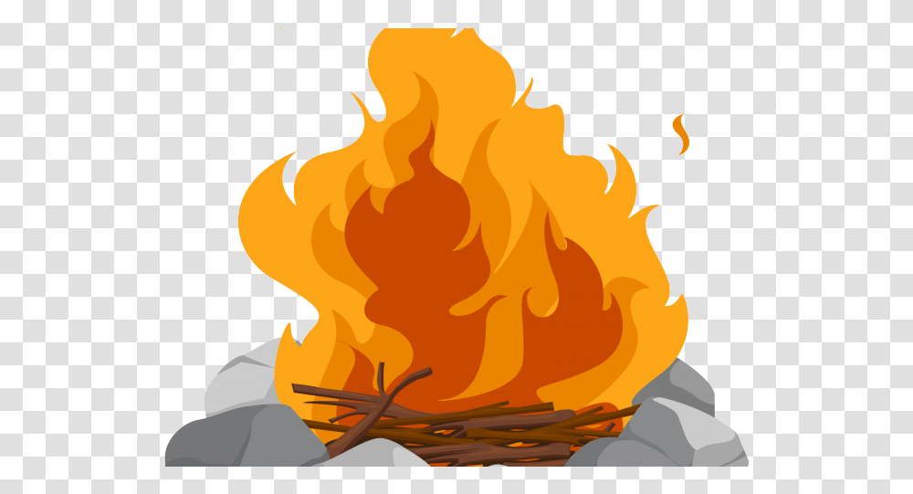 Download Hd Campfire Clipart Fire Ring Campfire, Bonfire, Flame Transparent Png