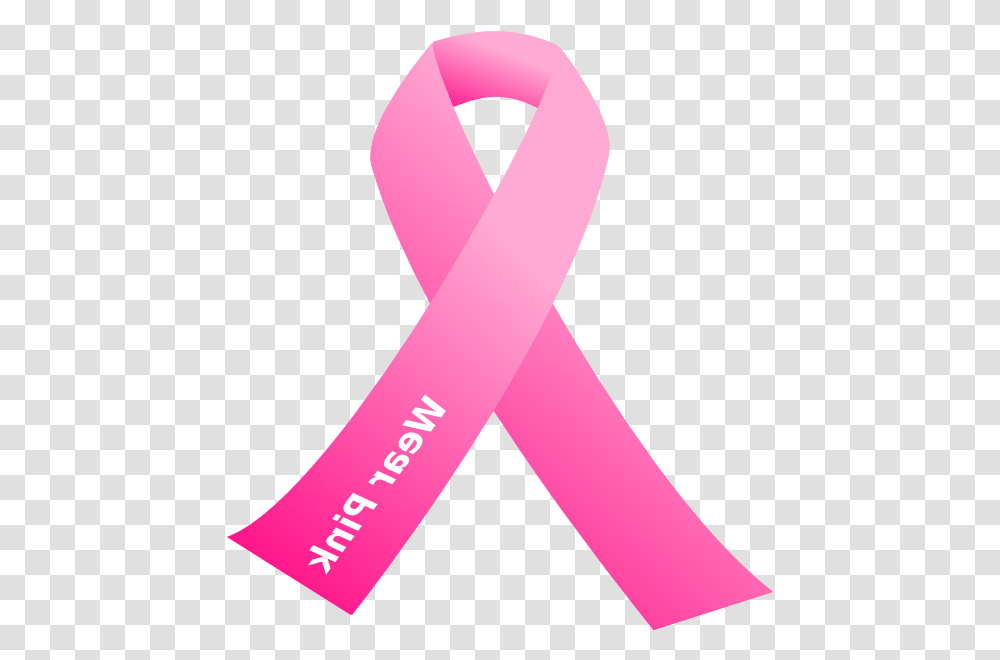 Download Hd Cancer Awareness Pink Ribbon Clip Art Wear Pink Day For Breast Cancer Awareness, Sash, Tape, Strap Transparent Png