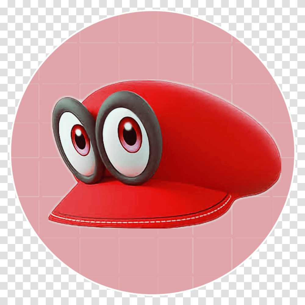 Download Hd Cappy Image Circle Image Super Mario Odyssey Circle, Electronics, Tape, Graphics, Art Transparent Png