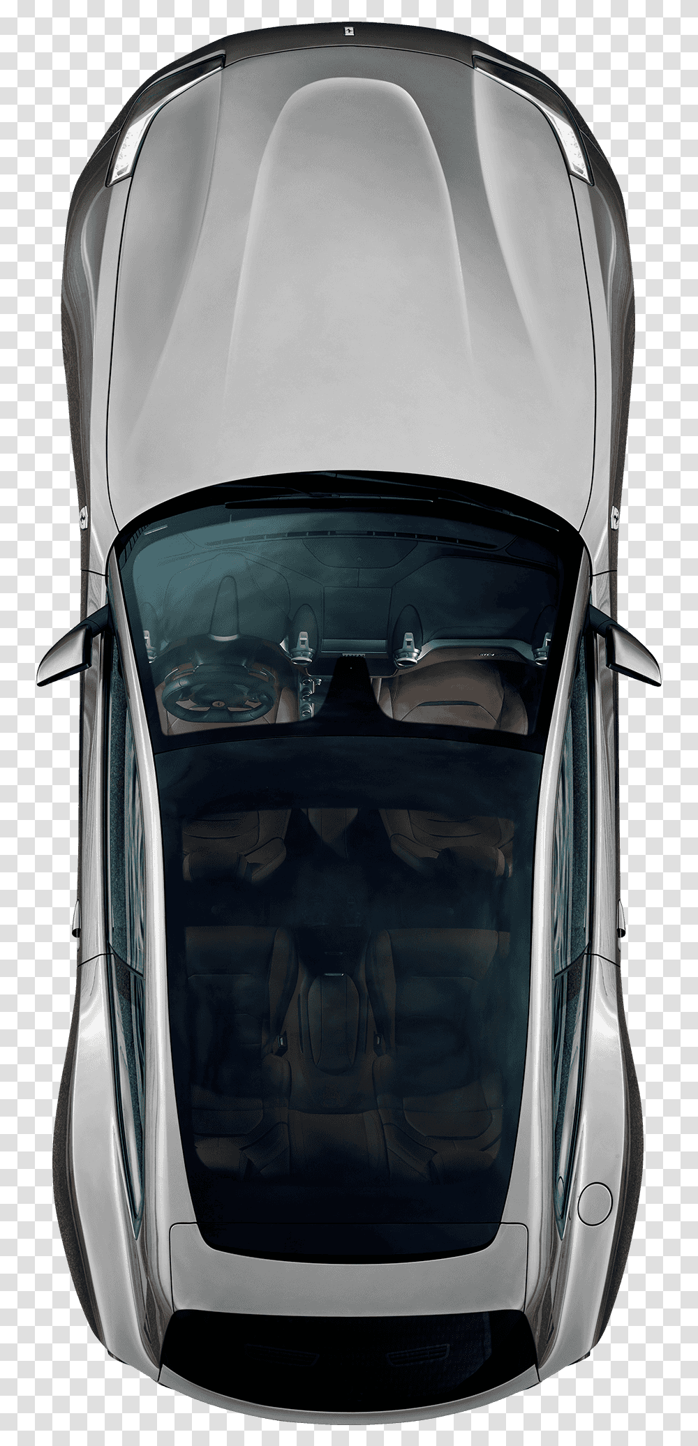 Download Hd Car Top View Ferrari Animated Car Top View Car From Top View, Tire, Light, Headlight, Car Wheel Transparent Png