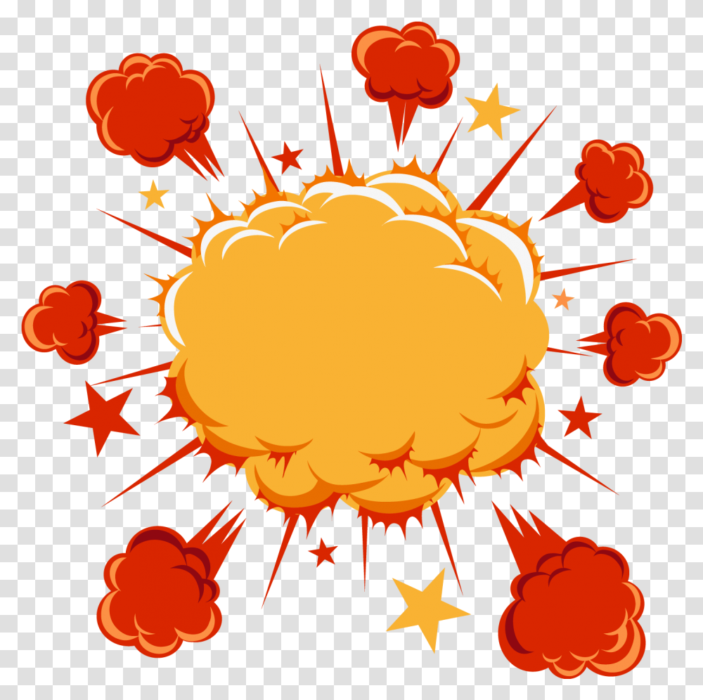 Download Hd Cartoon Comics Explosion Explosion Cloud, Nature, Outdoors, Fire, Birthday Cake Transparent Png