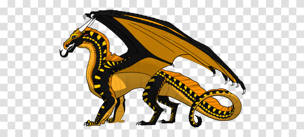 Download Hd Cartoon Dragon Beautiful Wings Of Fire Nightwing Sandwing Hybrid, Animal, Reptile, Crocodile, Alligator Transparent Png