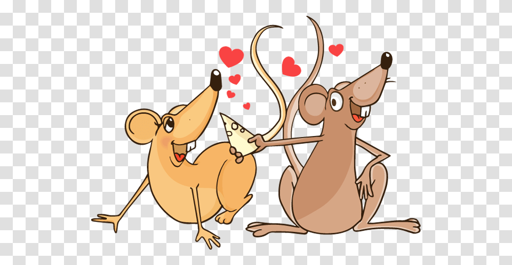 Download Hd Cartoon Rat Couple In Love Cartoon Rat Love Cartoon Rat In Love, Graphics, Scissors, Blade, Weapon Transparent Png
